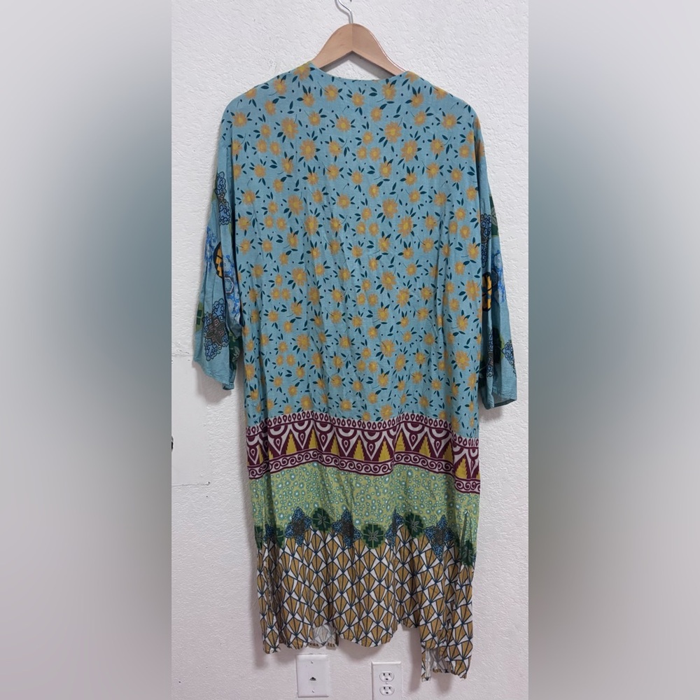Bl^nk London linen blend long line kimono - Picture 4 of 5